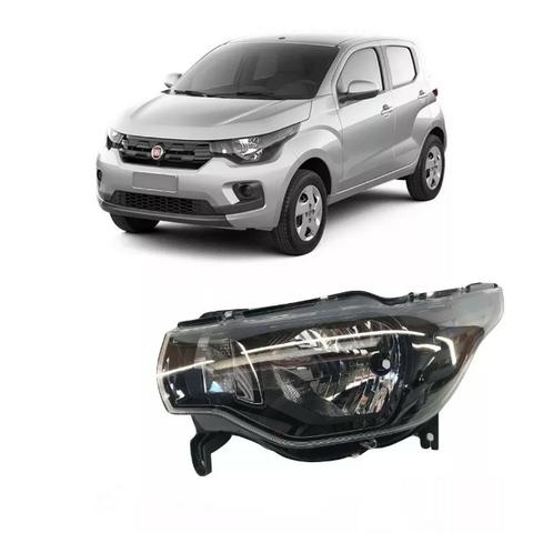Farol Foco Simples Mascara Negra Mobi 2016 17 2018 Esquerdo