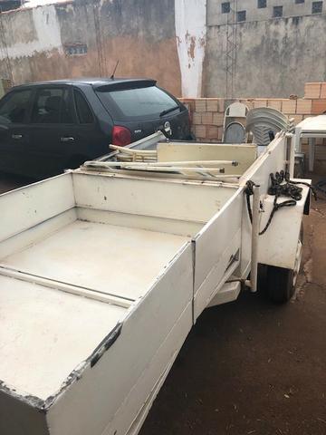 Carretinha reboque trailer sem placa (Leia o anuncio) - Foto 4