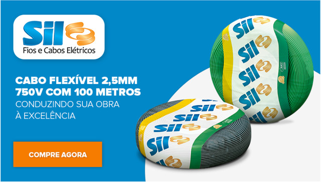 Kit 5 Rolo Fio Cabo Flexível 2,5mm 100m - Marca SIL R$ 1190,00 - Foto 2