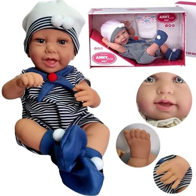 Boneca Bebê Reborn Anny Doll Baby Menina - Cotiplás