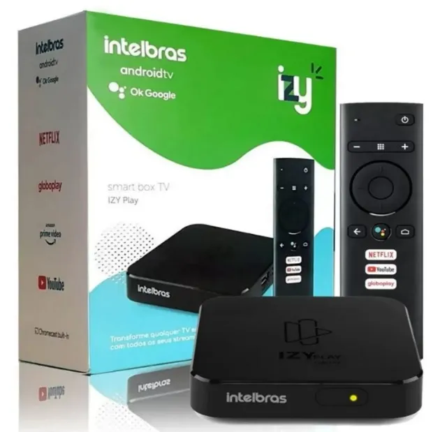 Smart Box Intelbras Android Tv IZY Play P2P Loja Física Nota Garantia Entrega