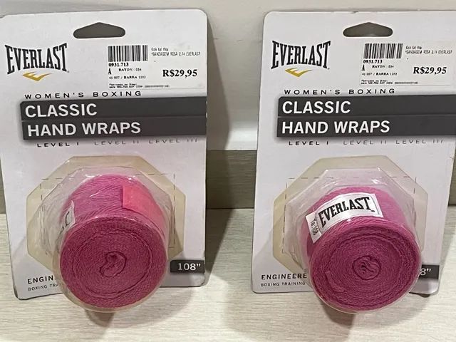 Bandagem elástica Everlast - cor rosa (o par) [para saída rápida]