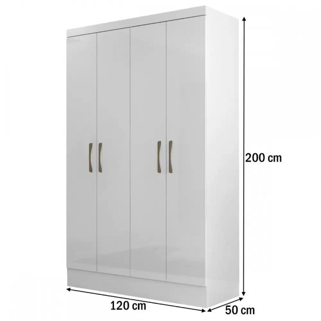 Guarda Roupa 100% MDF Paris com 4 Portas - Fazemos Entrega - Promoção - Foto 2