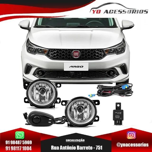 Farol de Milha Auxiliar Neblina Fiat Argo 2017 /