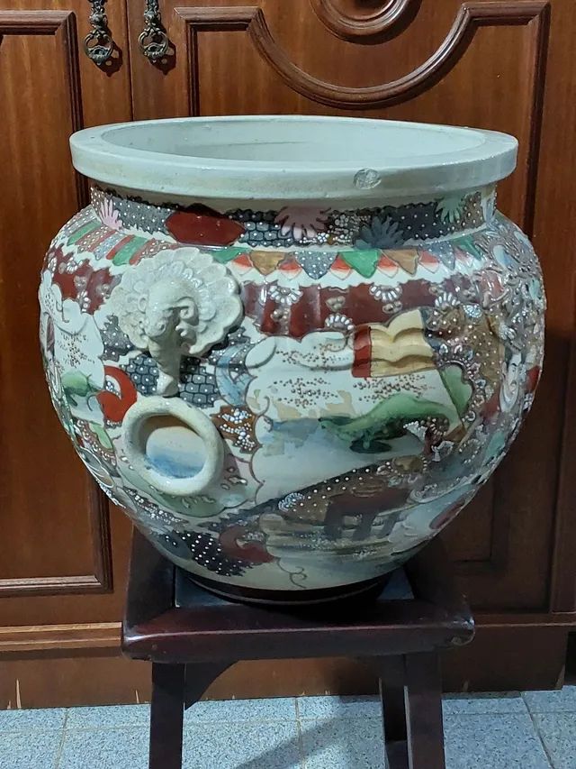 CACHEPOT VASO ANTIGO CHINÊS ESPETACULAR  - Foto 3