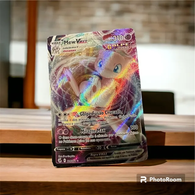 Carta Pokémon Mew Vmax Rainbow Golpe Fusão