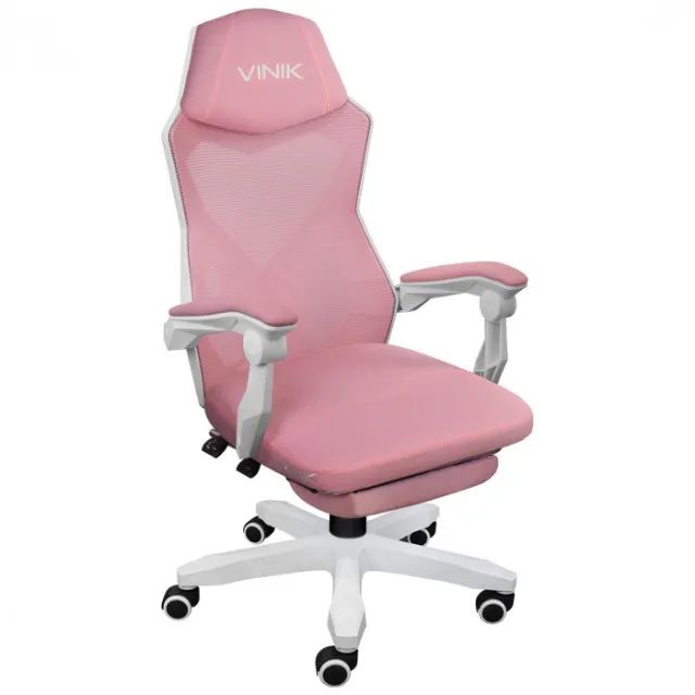 Cadeira Gamer Vinik Rocket Pink/White - WZetta - Foto 2