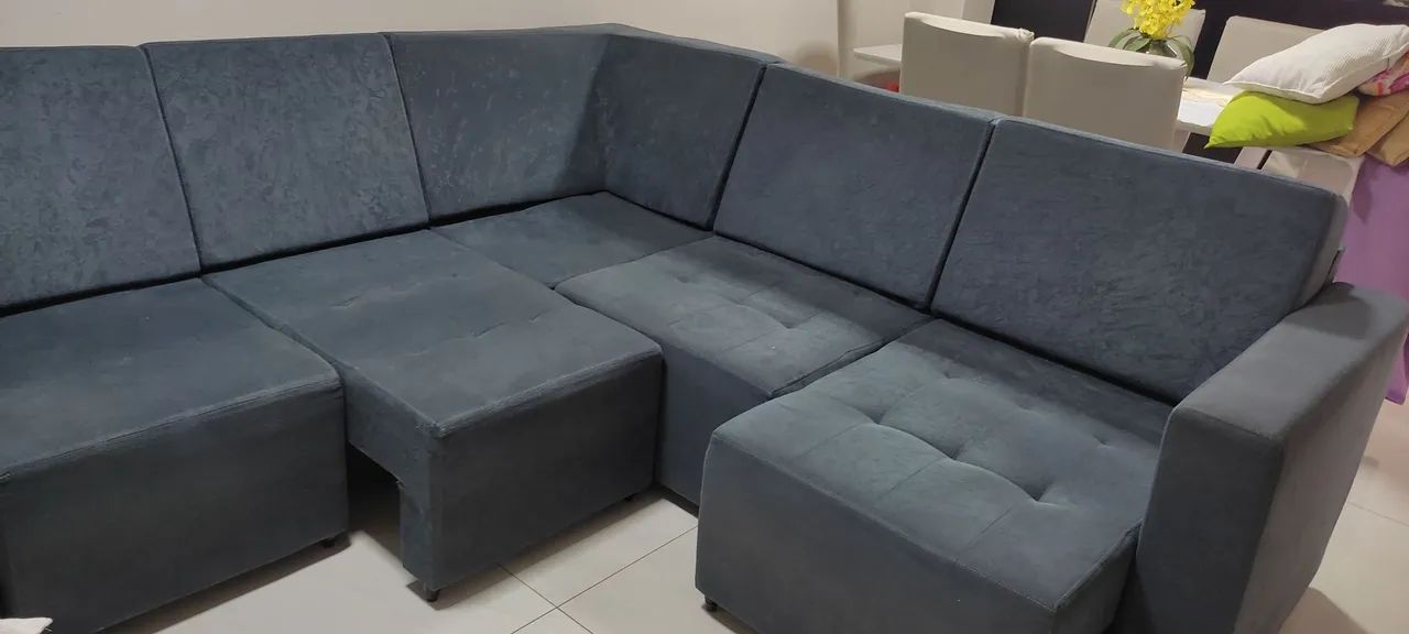 Sofá de Canto Cinza - Conforto e Estilo para sua Sala - Foto 3