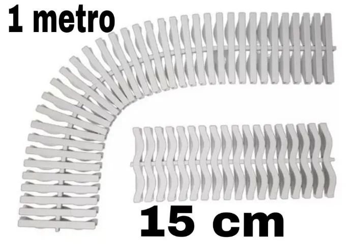 Grade Grelha Piscina Plástica Flexível de 15 cm - preço do metro R$ 45,00