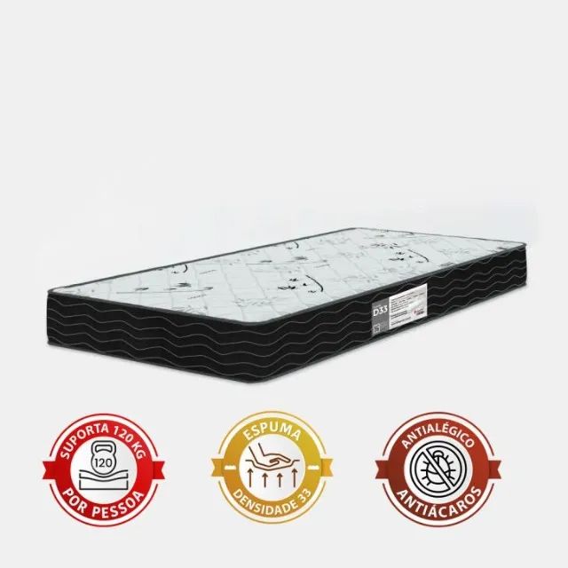 Colchão D33 Solteiro 14cm - Conforto Essencial para o Dia a Dia