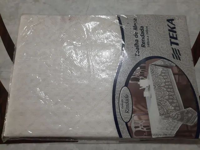 Toalha de mesa Rendada - TEKA . Branca - med. 1,40×1,40mtrs.  - Foto 5