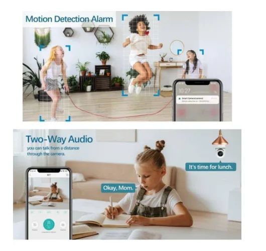 Camera Lâmpada WIFI, Ip, Segurança Panorâmica, Giratória 360, 1080p, Com Visão Noturna Pet - Foto 5