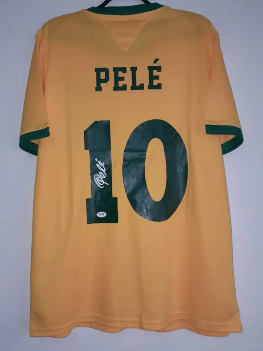 Camisa Brasil Copa Mundo 1970 Athleta #10 Pele Autografada Certificada