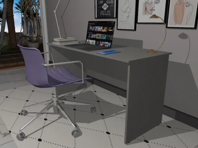 Mesa Top Pearl Home Office Em MDF. Medidas L100cm x P50cm x A74cm.