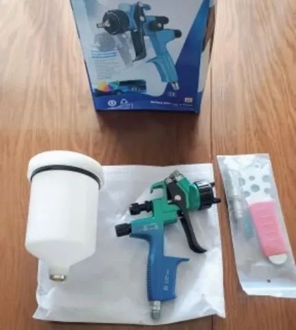 Pistola para pintura automotiva, uso profissional, HVLP gravitacional, Bico 1.3mm - Foto 3