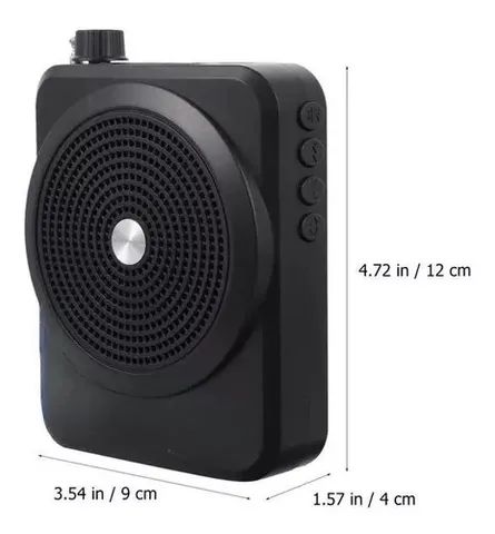 alto falante preto com microfone crs-1332 caerus preto