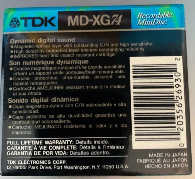 MD TDK 74min Regravável Lacrado - Foto 2