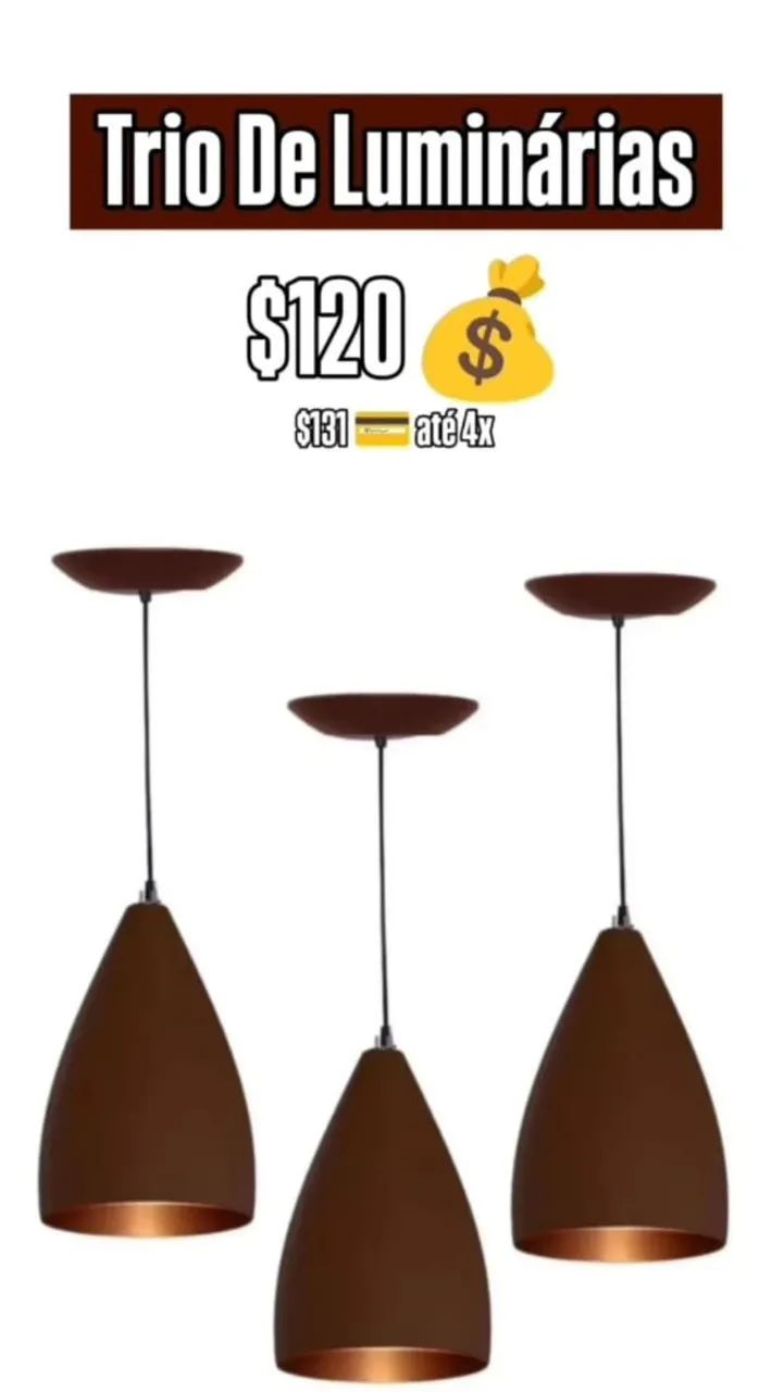 Trio de Luminárias Pendentes - Moderno e Elegante