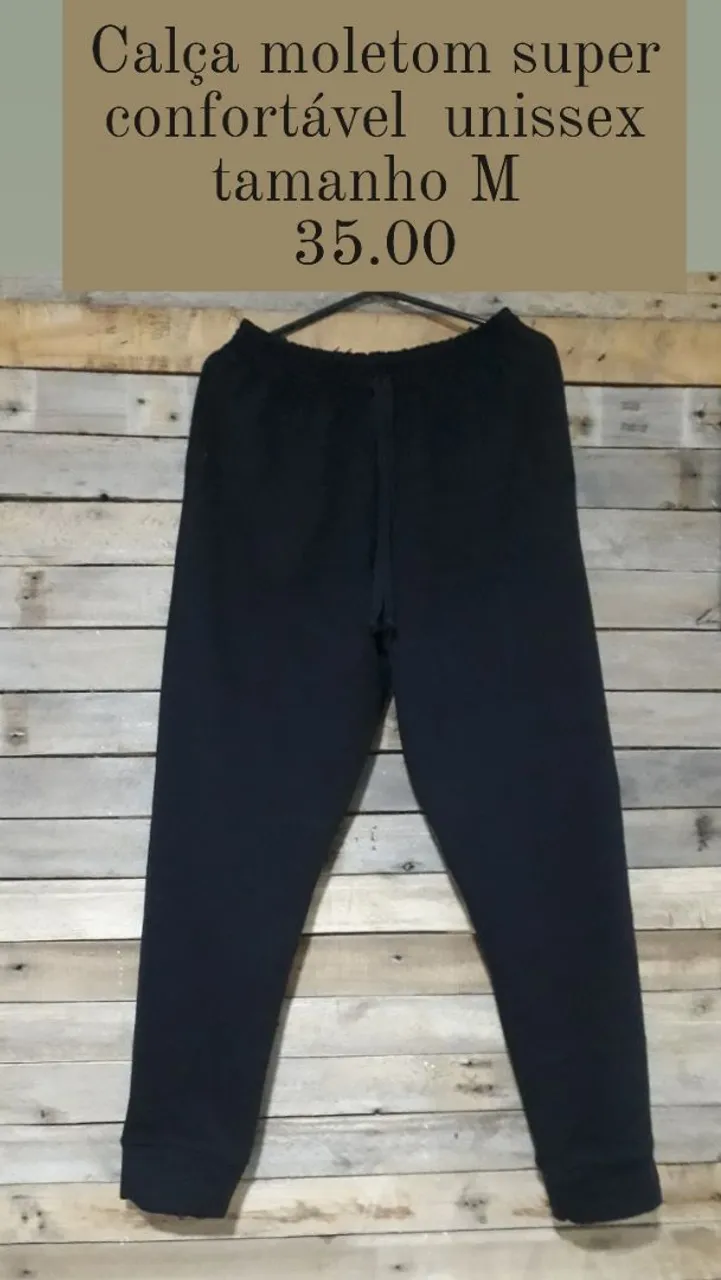 Calça Moletom Super Confortável Unissex Tamanho M