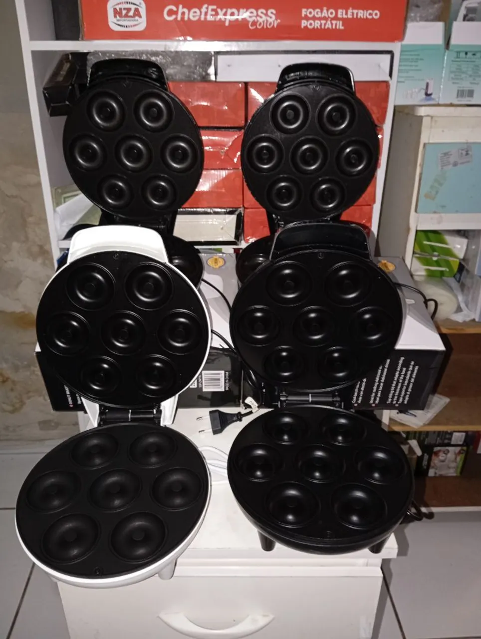 Máquina De Donuts Rosquinhas 7 Furos Confeitaria Culinária -220v