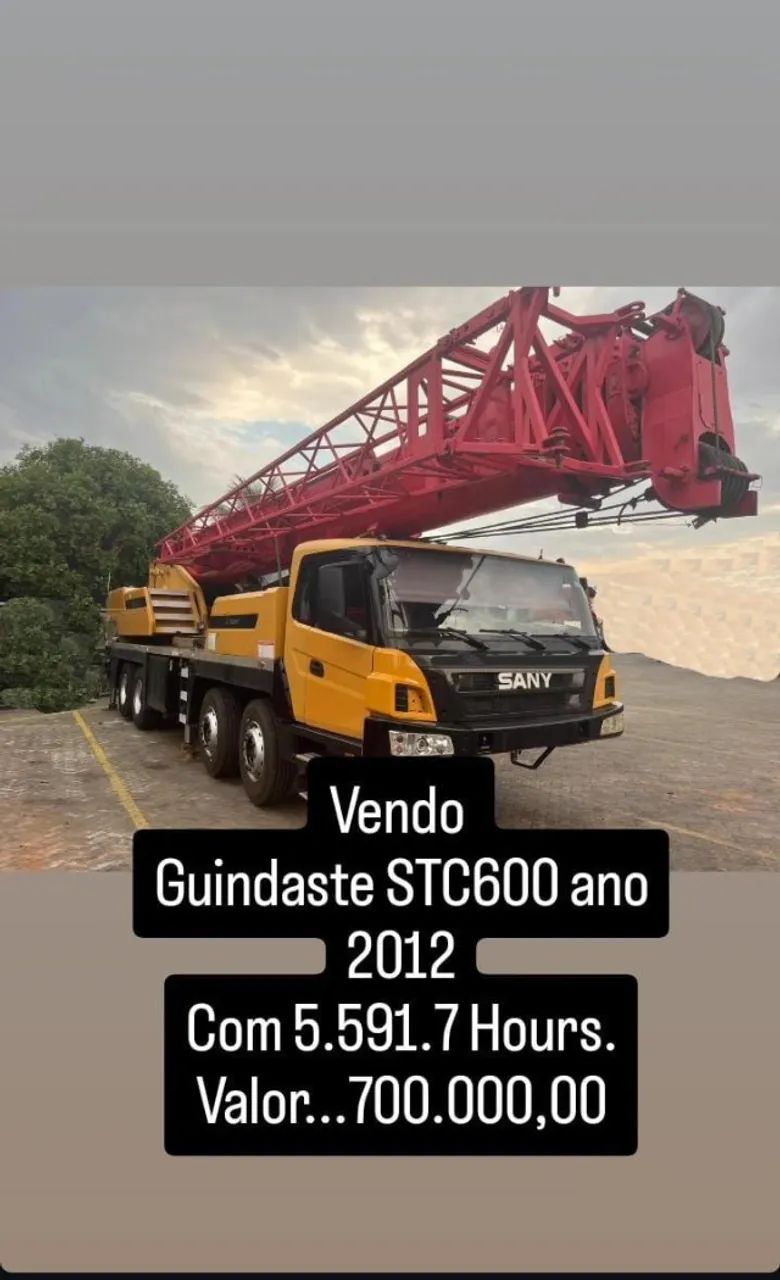 Guindaste sany stc 600 ano 2012