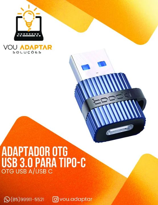 Adaptador Hub OTG USB 3.0 para USB Tipo C - Toocki