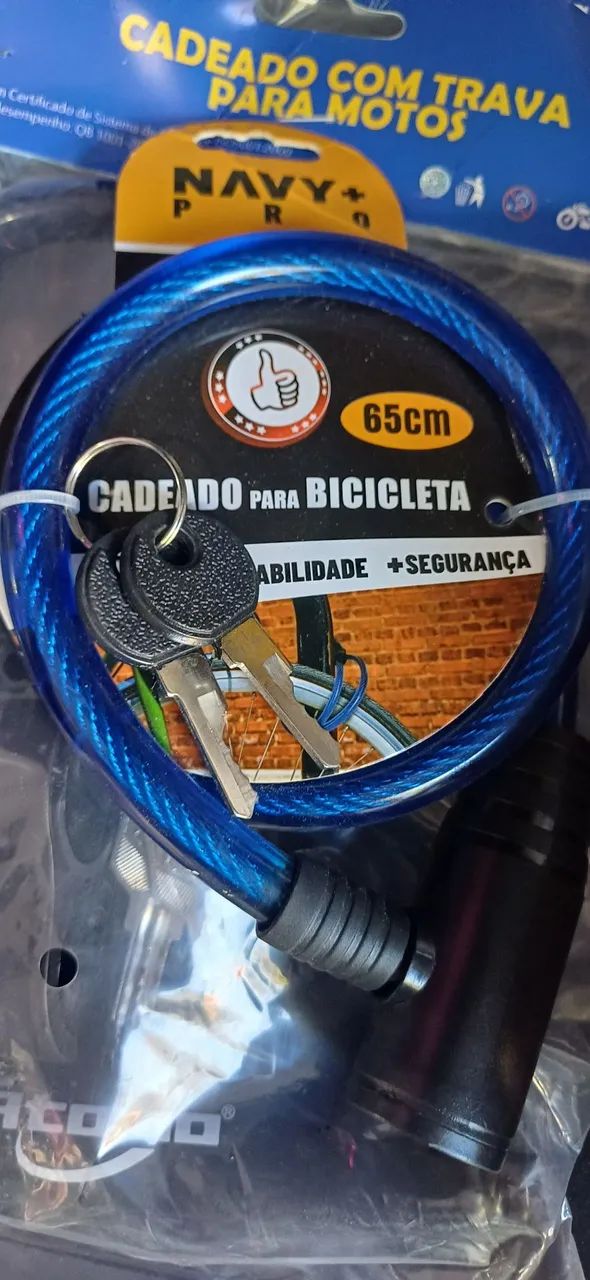 Cadeado para bicicleta com trava 65cm