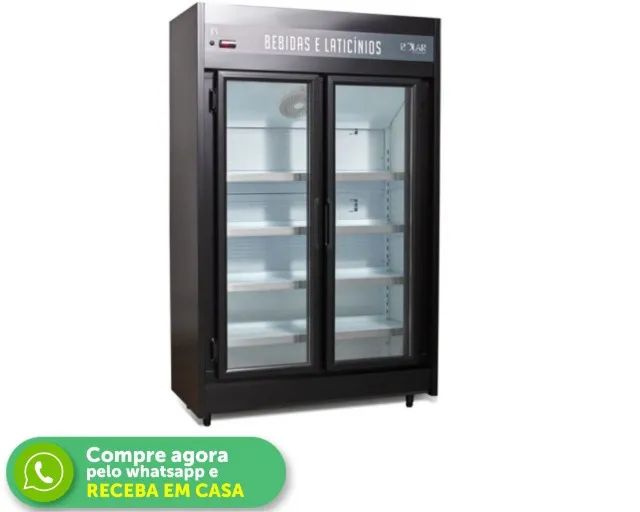 Expositor Refrigerado Auto Serviço Polar 1.25m 2 Portas 220v Novo