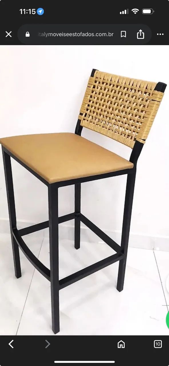 2 Banquetas Madri base preta