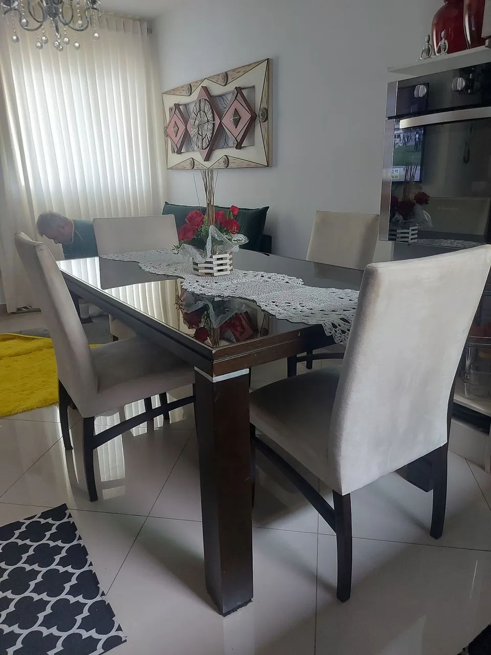 Mesa de Jantar Elegante com Cadeiras - Foto 3