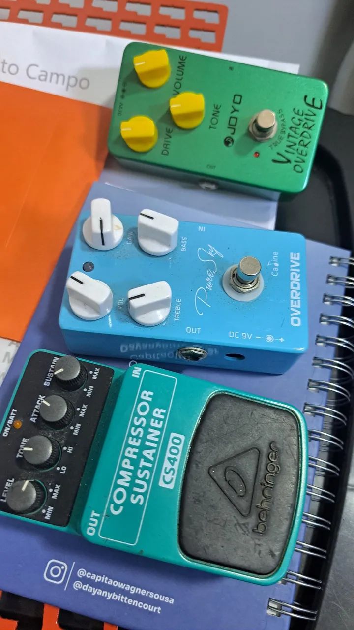 Pedais de Efeito para Guitarra:- Compressor, Overdrive - Foto 2