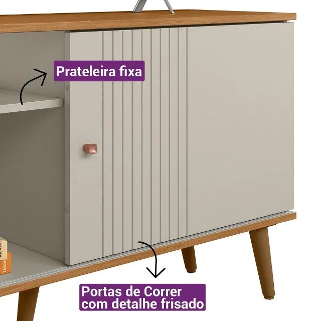 Rack Rubi Linea Brasil Nature/Off White - Entrega Rápida!  - Foto 2