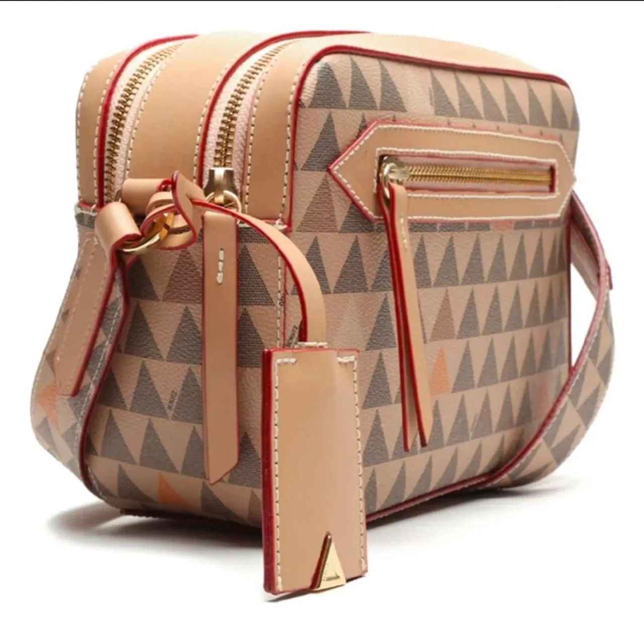 Bolsa Schutz Triangle Amêndoa.  - Foto 2