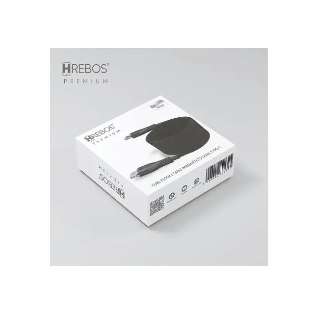 Cabo de carregador de celular, not, 1,8 metros, tablet de 60W - Magnetico, Hrebos USB-C - Foto 3