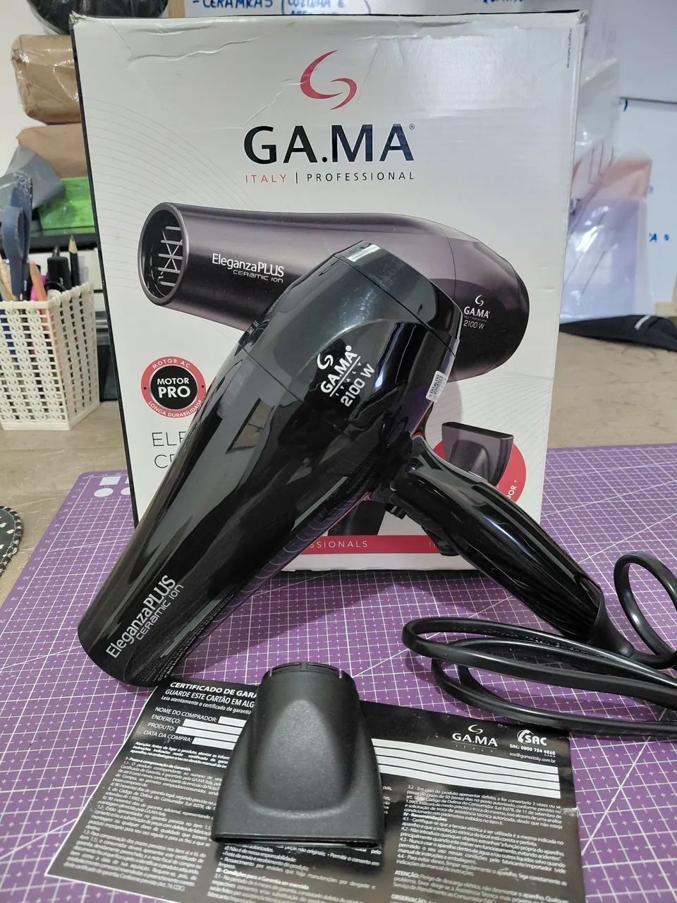 secador de cabelo gama eleganza plus ceramic ion 2100w 127v