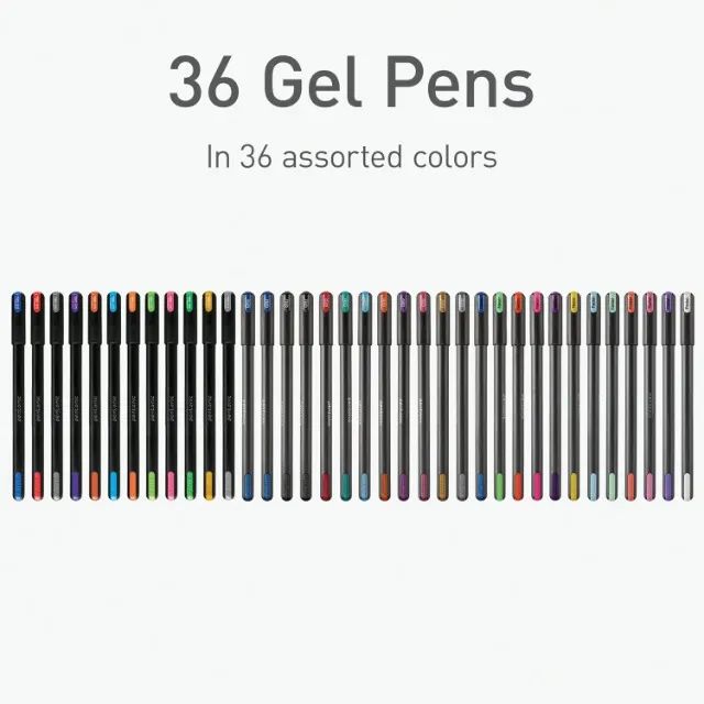 Kit 36 Canetas Pentonic Gel Pen: Glitter, Pastel E Neon p/Colorir Marcadores Canetinhas - Foto 5
