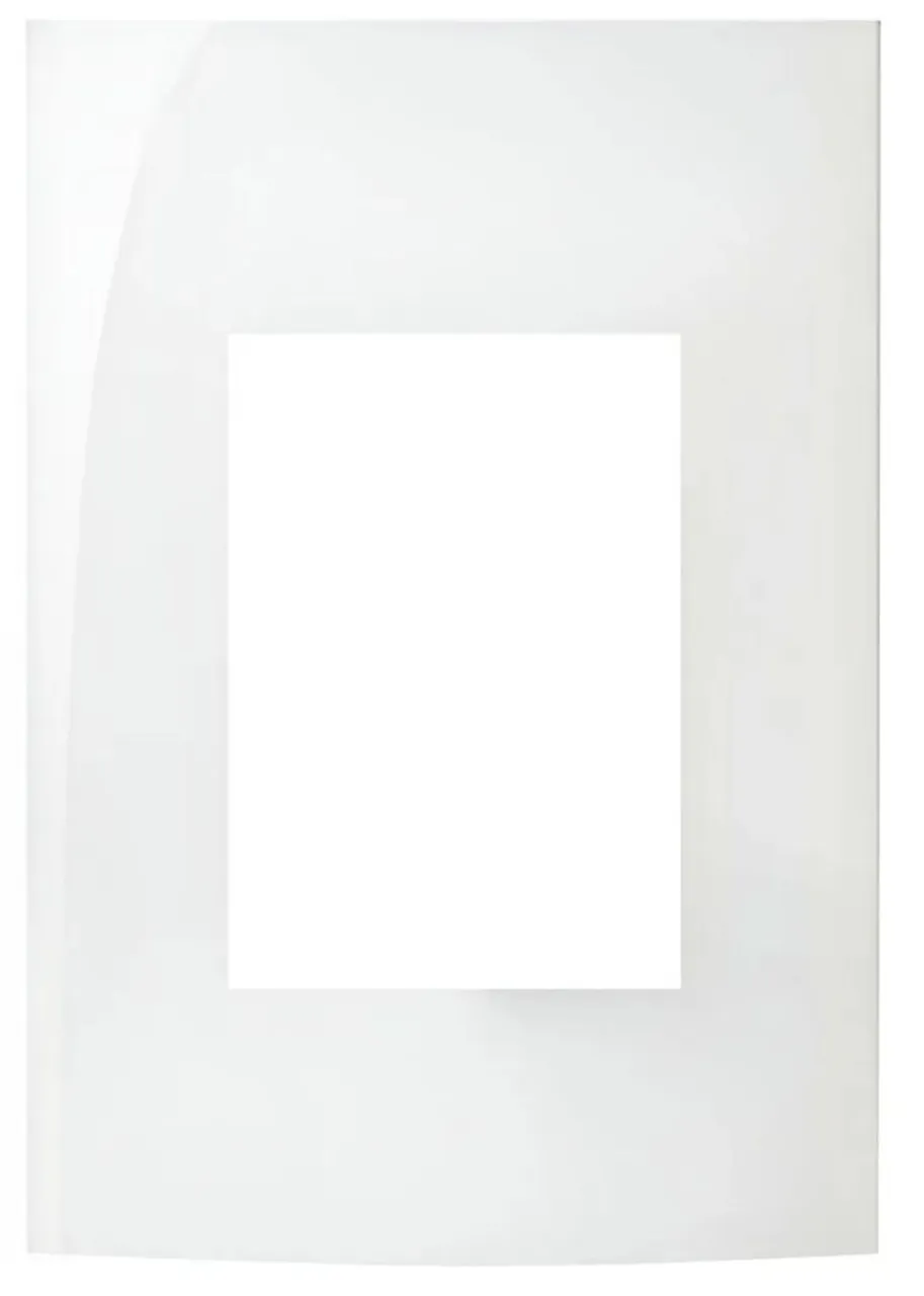 Moldura para tomada e interruptor branca - comporta até 03 nichos
