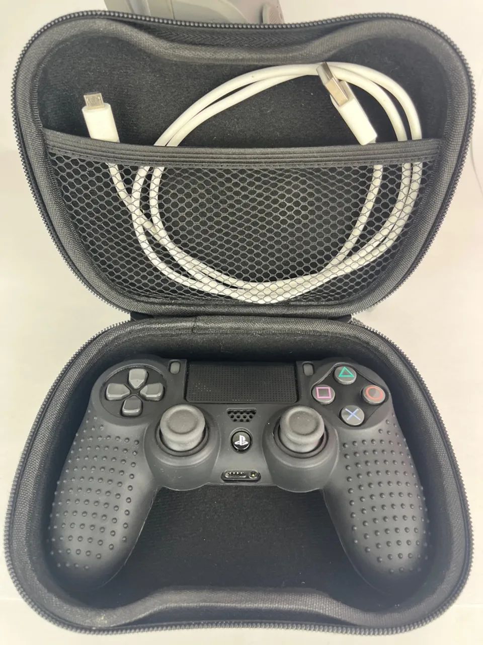Controle PS4 + Capa de Silicone + Case - Foto 4