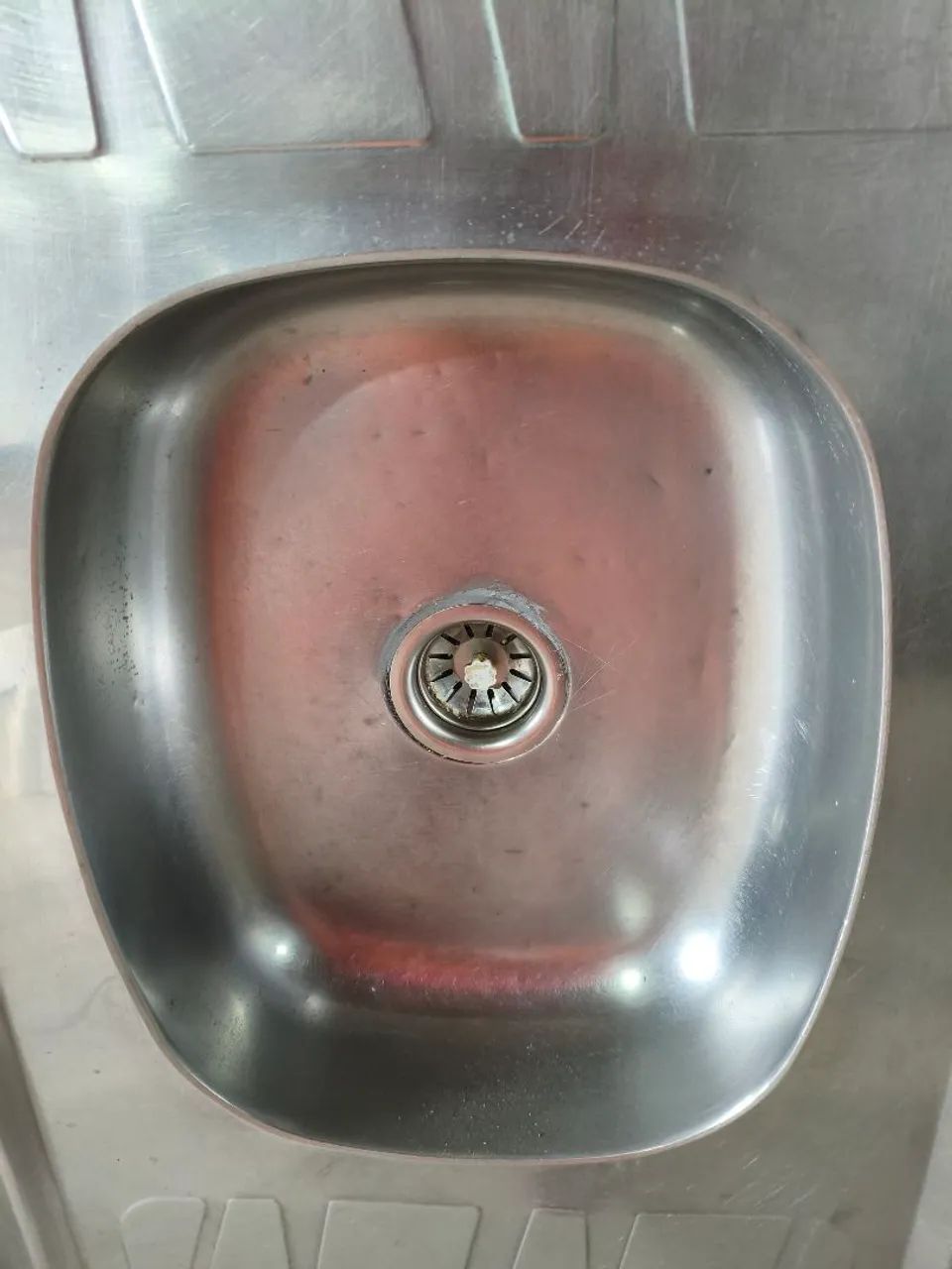 Pia inox,1,20 de comprimento, tinha um furo no inox, mas foi concertado - Foto 2