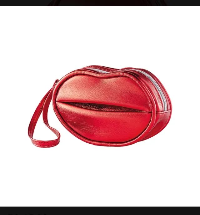 necessaire boca vermelha