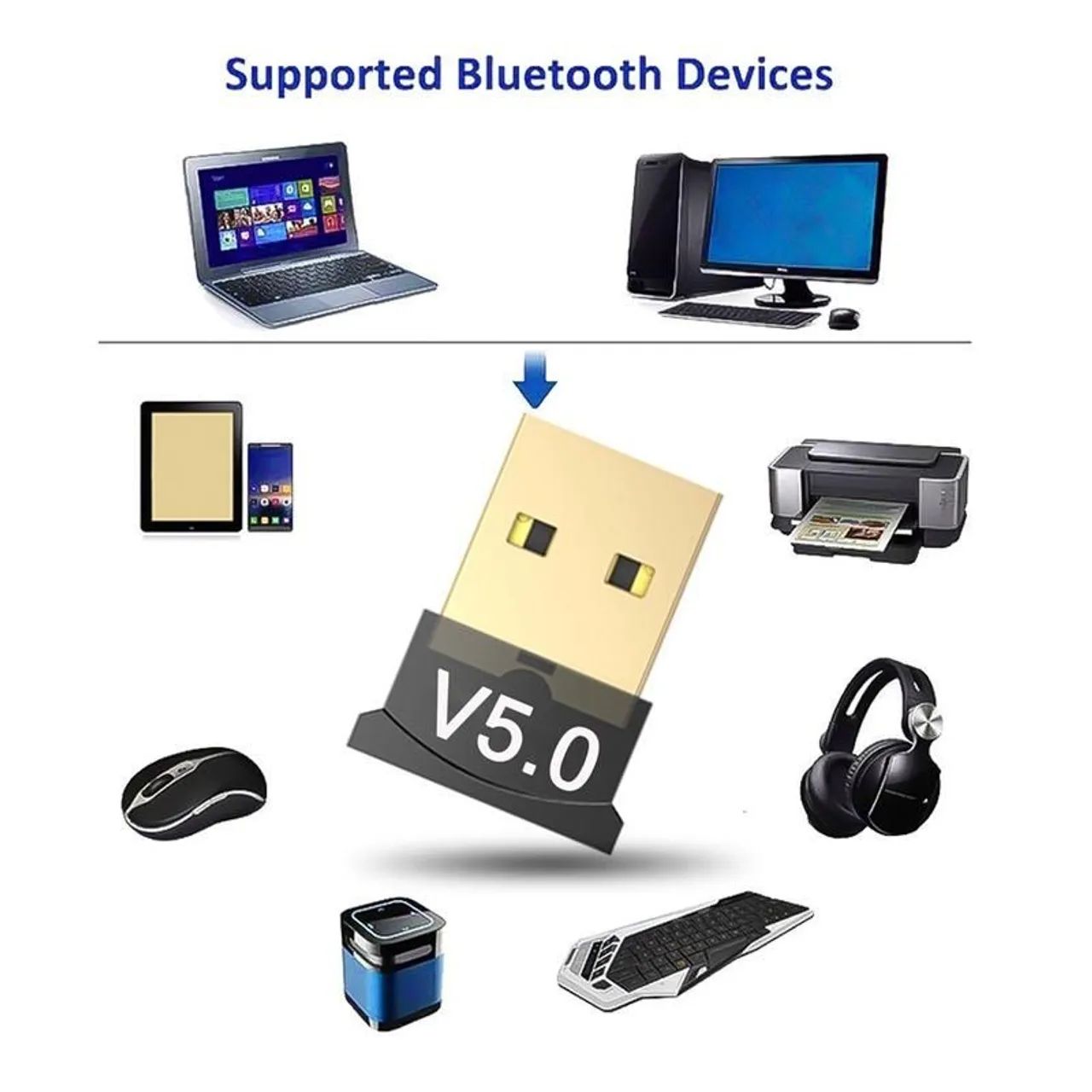 Adaptador USB Bluetooth 5.0 - Conecte seus dispositivos! - Foto 2