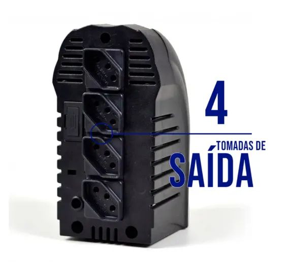 Estabilizador TS Shara PowerEst 500VA 4 Tomadas 9114 - Preto - 110 Volts (2 unds disp.) - Foto 6