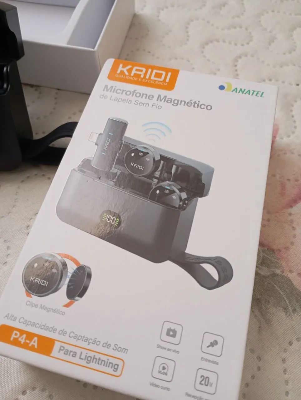 Microfone magnético de lapela sem fio p4 profissional para iPhone  - Foto 2