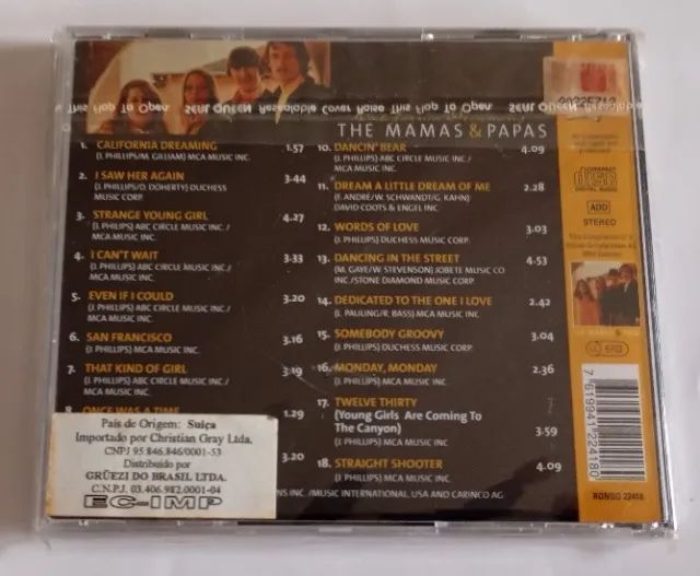 CD The Mamas & Papas California Dreaming Importado ( Lacrado ) - Foto 2