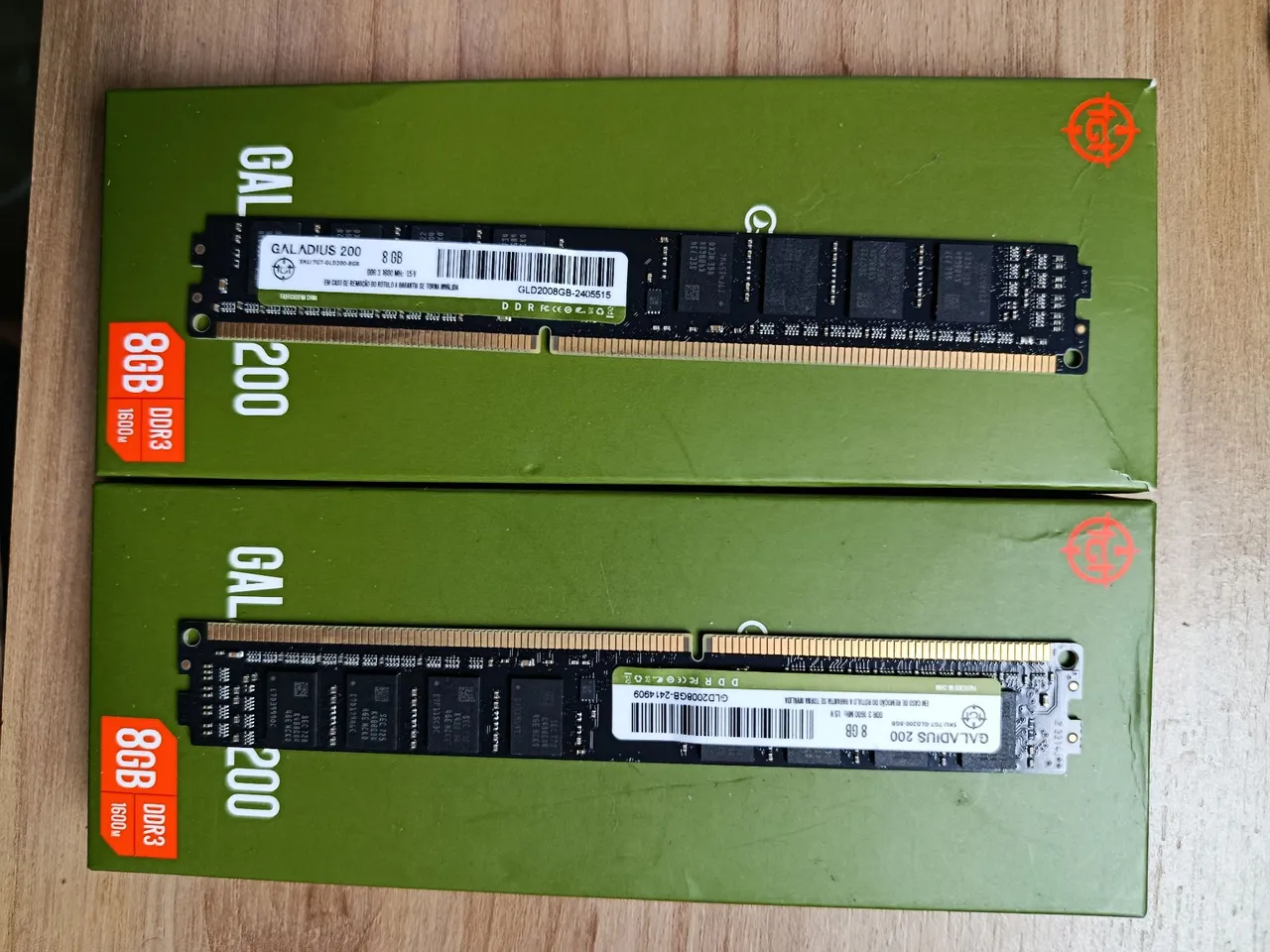 Memória RAM Galadius 16GB (2x8) DDR3 1600MHz