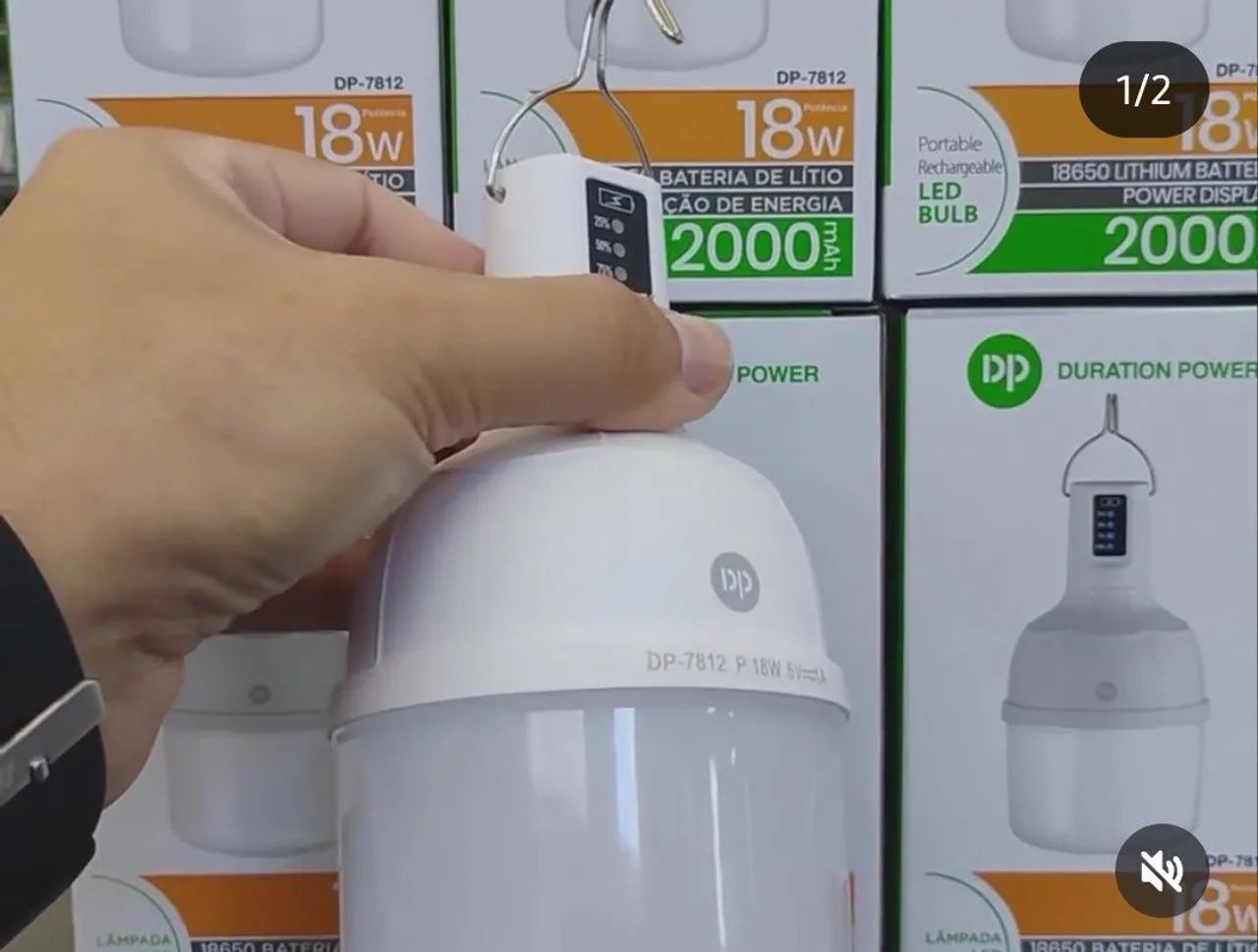 Luminária LED Recarregável para Camping - DP 7812 - Foto 4