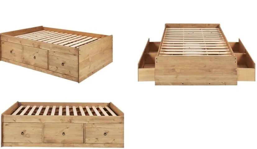  Cama de Madeira Marrom Antique - Foto 4