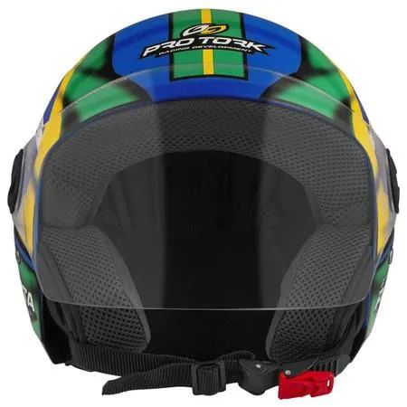 Capacete Aberto Pro Tork New Liberty Three Patriota(Bandeira do Brasil) Azul - Foto 5