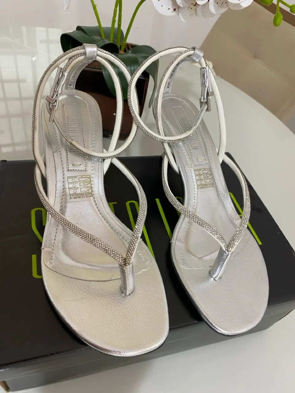 Sandália Santa Lolla - Prata com Strass