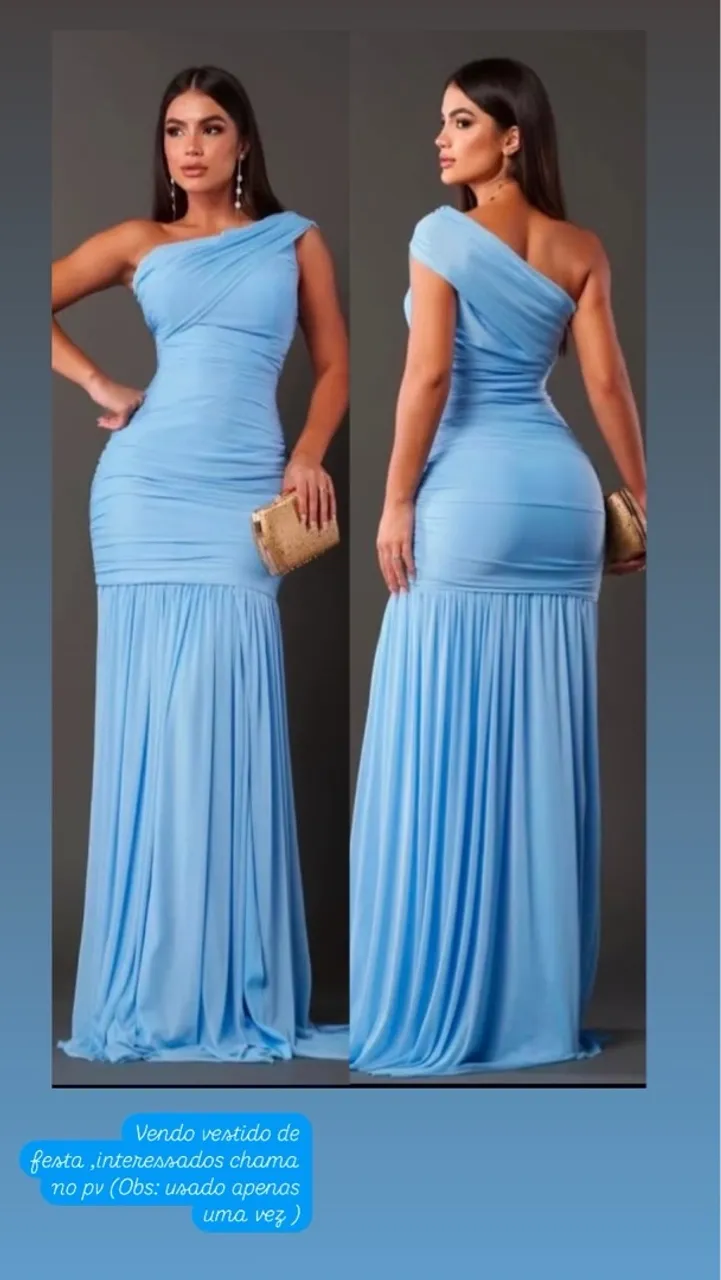 Vestido de Festa Azul